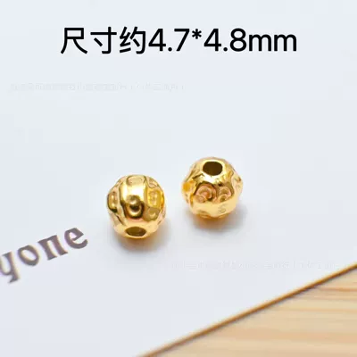 Ancient Gold DIY Through-Hole Accessories – Zərgərlik ara hissələri - walnut-spacer-bead-trumpet