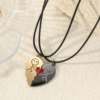 Fashionable pendant for beloved, necklace, metal chain for St. Valentine's Day, European style, Birthday gift, wholesale
