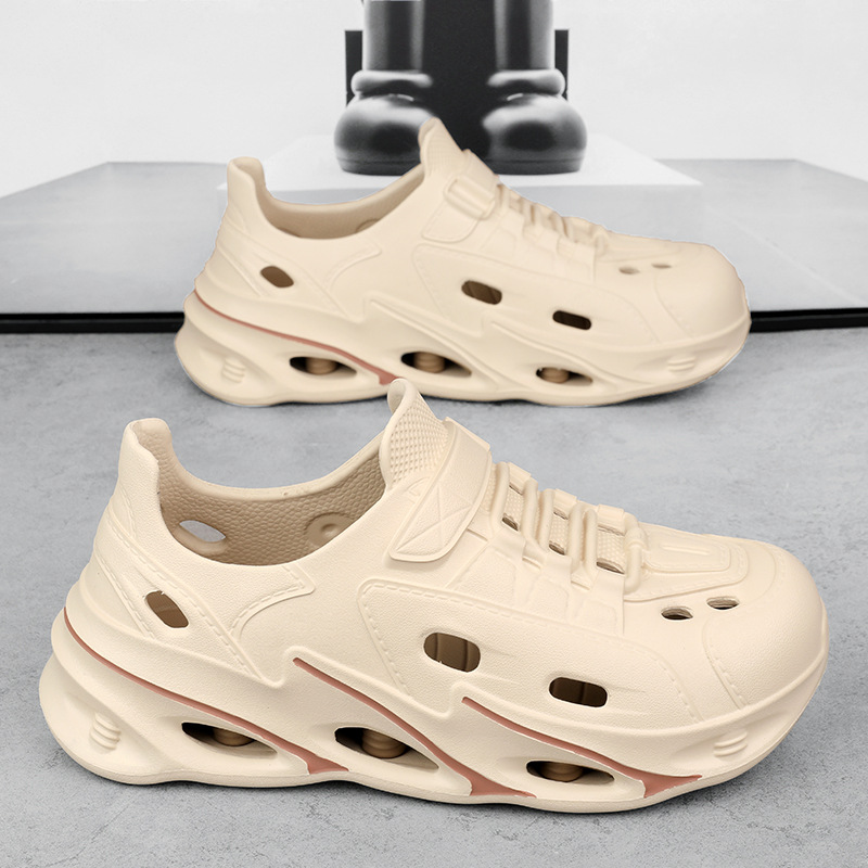 Sandalias de plataforma transfronteriza de verano, tendencia deportiva para hombres, pantuflas con todo incluido, zapatos de playa antideslizantes y transpirables