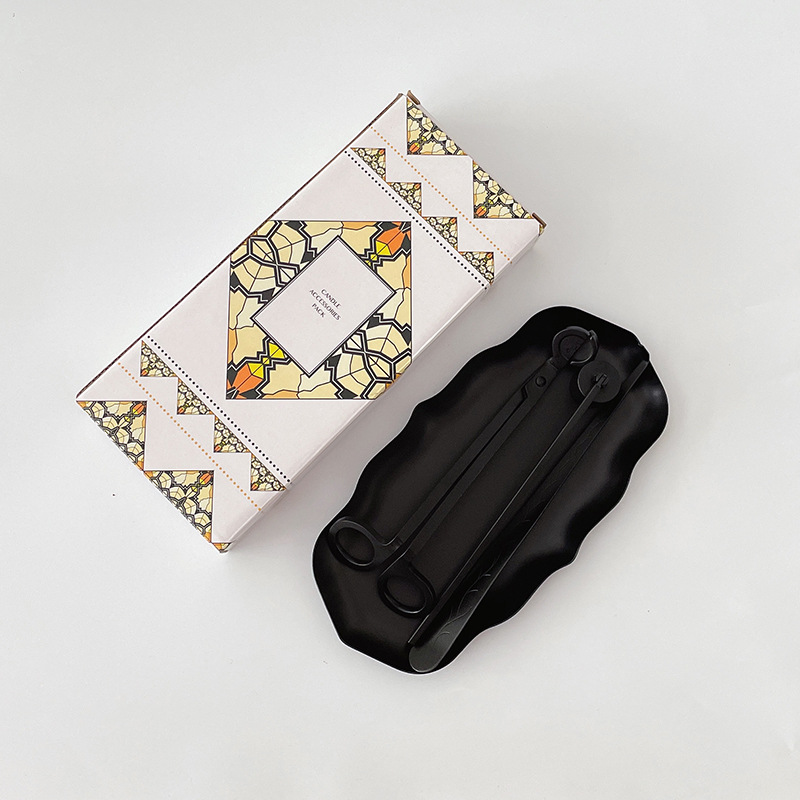 Conjunto de herramientas para velas de aromaterapia - Diseño moderno simple, incluye cortador de vela de acero inoxidable, extintor de vela y encendedor, venta al por mayor