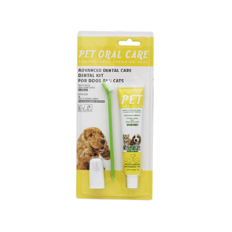 宠物牙膏牙刷狗狗猫洁牙狗猫指套小猫咪小狗狗一次性清洁牙刷牙膏|undefined