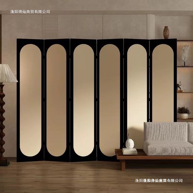 French-Style Screen Partition for Living Room, Foldable Mobile Live Broadcast Room Background Decoration, Bedroom Partition, Home Room Partition