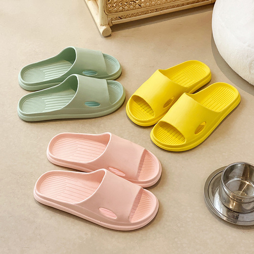 Home slippers for women summer indoor household Korean version couple bathroom bath soft bottom men's slippers non-slip mute