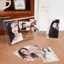 亚克力展示架3寸小卡拍立得相框情侣照片冲印diy定作摆台拼图立牌