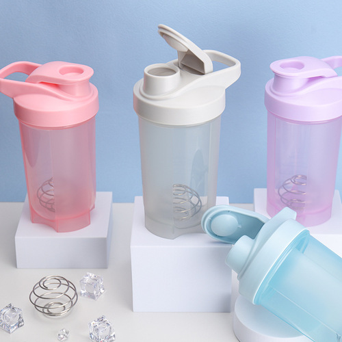 Shaker Cup Blending Cup Sports Water Cup Portable Protein Powder Milkshake Fitness Water Bottle 500ML Coffee Cup