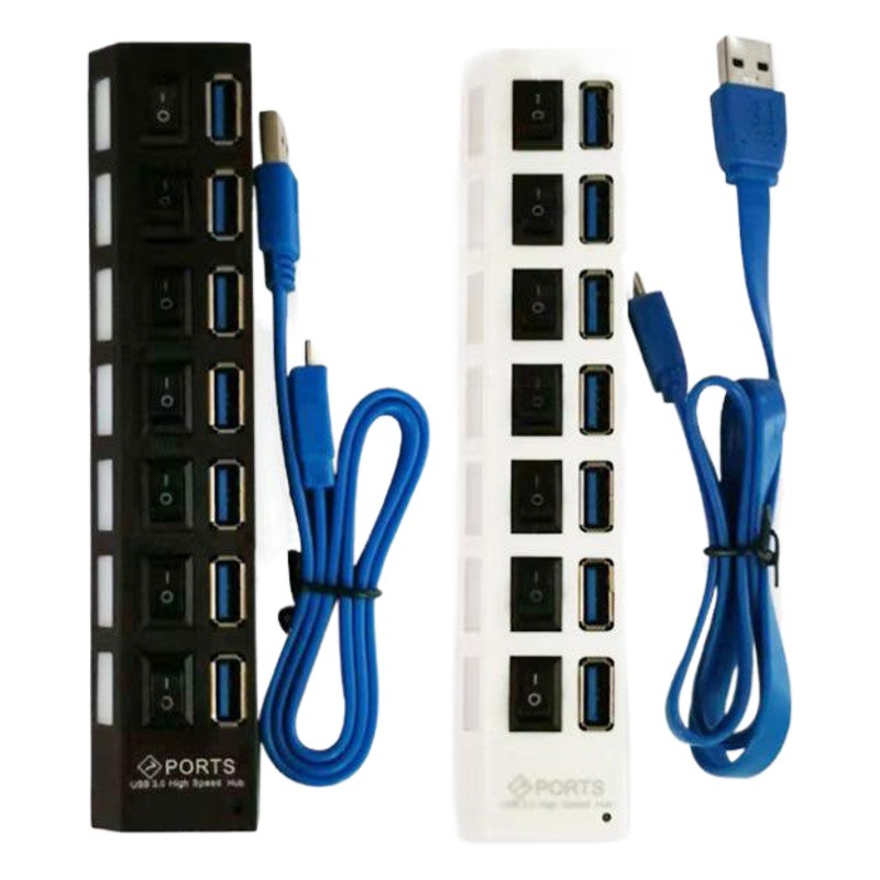 7-Port 3.0HUB USB3.0 7-Port Hub USB3.0 divisor USB un arrastre siete Hub interruptor independiente