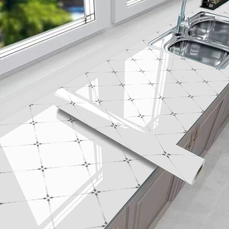 Cocina de mármol a prueba de agua a prueba de aceite pegatinas resistentes a altas temperaturas papel pintado autoadhesivo gabinete de cocina hogar a prueba de humedad estufas renovación papel pintado