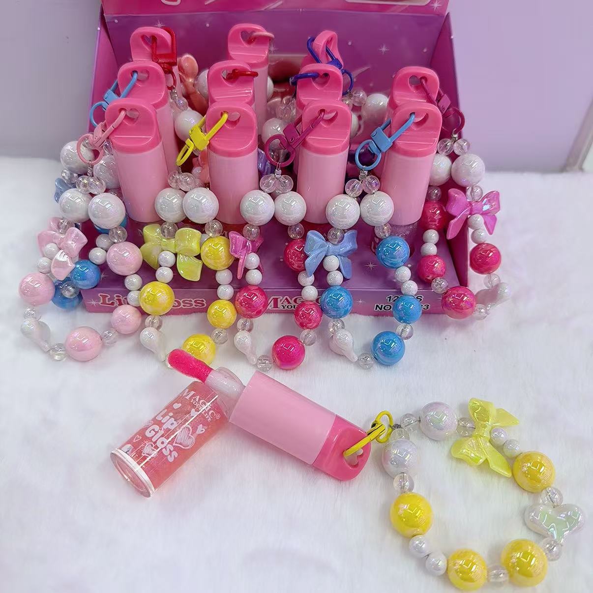Color caramelo acrílico colgante llavero cadena de teléfono móvil bolso colgante DIY