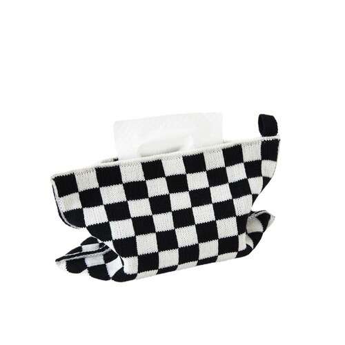 Knitted tissue box storage bag home coffee table restaurant living room decoration paper box cotton tissue bag fabric