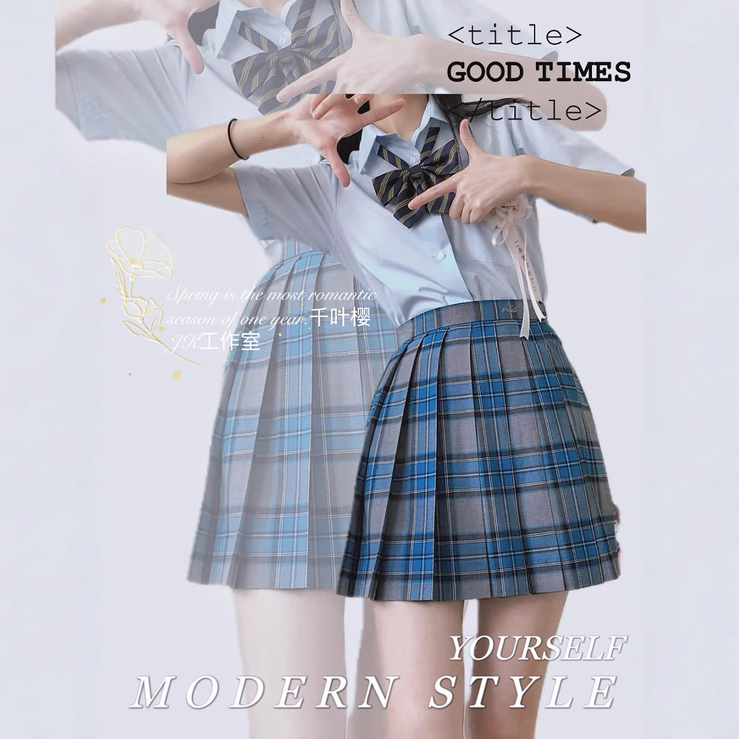 주름 치마 일본 JK 유니폼 치마 세트 학업 스타일 주름 치마 세트 가을과 겨울 스웨터 니트웨어 학술 스타일 흥분