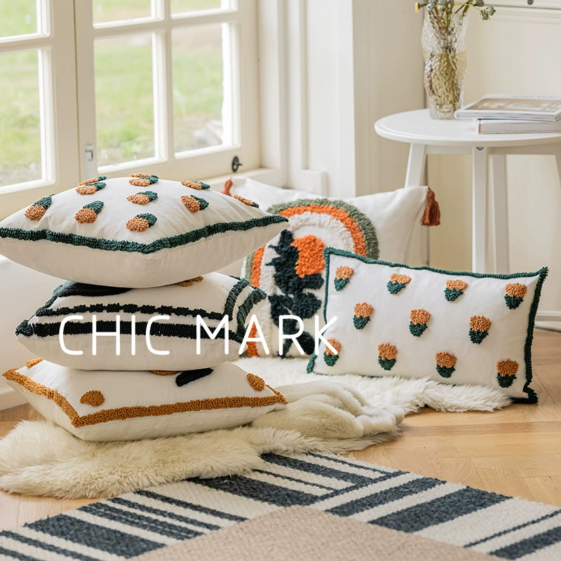  Nordic living room sofa cushion cotton cotton canvas flowing pillow pillow pillow pillow pillow red plants rely on pillow case