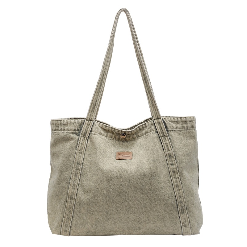 2024 nuevo bolso de hombro de mezclilla de gran capacidad bolso de compras bolso de ocio de arte de nicho al por mayor