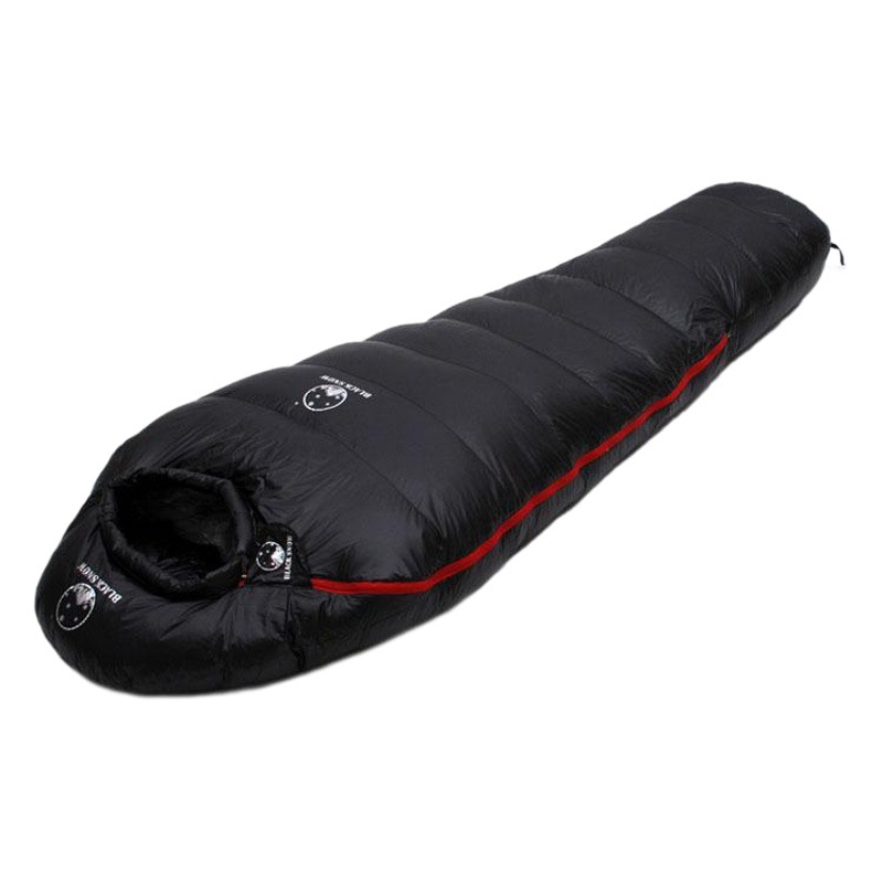 Manufacturer Supplies Black Snow Mummy-Style Cold-Resistant down Sleeping Bag for Outdoor Camping, Suitable for Adults and Can Be Combined