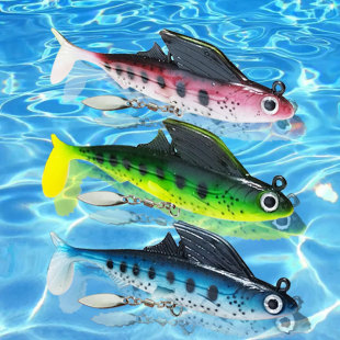 Lead-coated fish T tail Luya fake bait 8.5cm12.5G with sequins lead head hook simulation Soft Bait soft bait wholesale