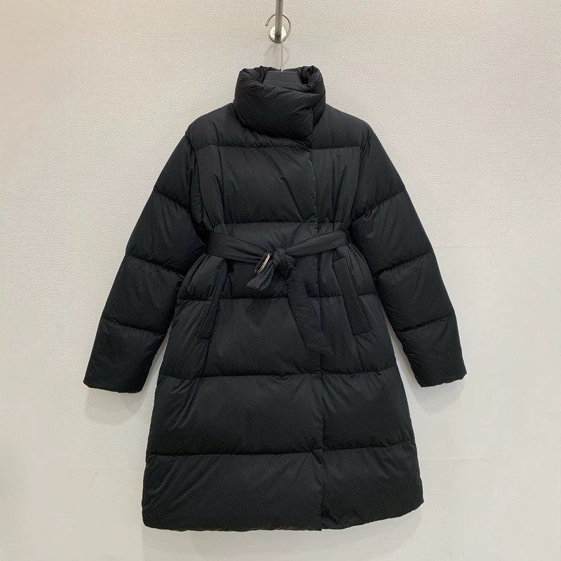 Nanyou Women's Clothing 2026 Autumn Max New Style Waist-Tied Stand Collar 90% White Goose Down Mid-Length Down Jacket Nanyou Women's Clothing 2026 Autumn Max New Style Waist-Tied Stand Collar 90% White Goose Down Mid-Length Down Jacket