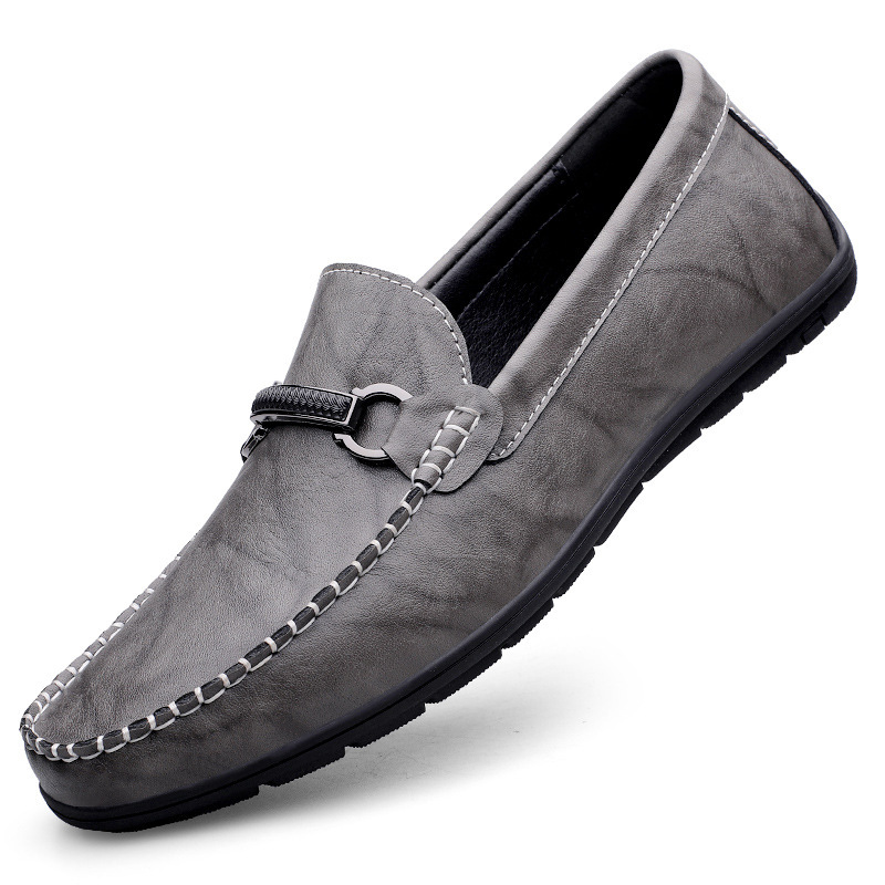 Transmisión en vivo transfronteriza venta caliente zapatos casuales de cuero, zapatos transpirables juveniles para hombres, zapatos de costura para hombres