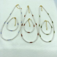 新中式夏天新款天然石手工串珠项链女生高级感简约小清新锁骨链