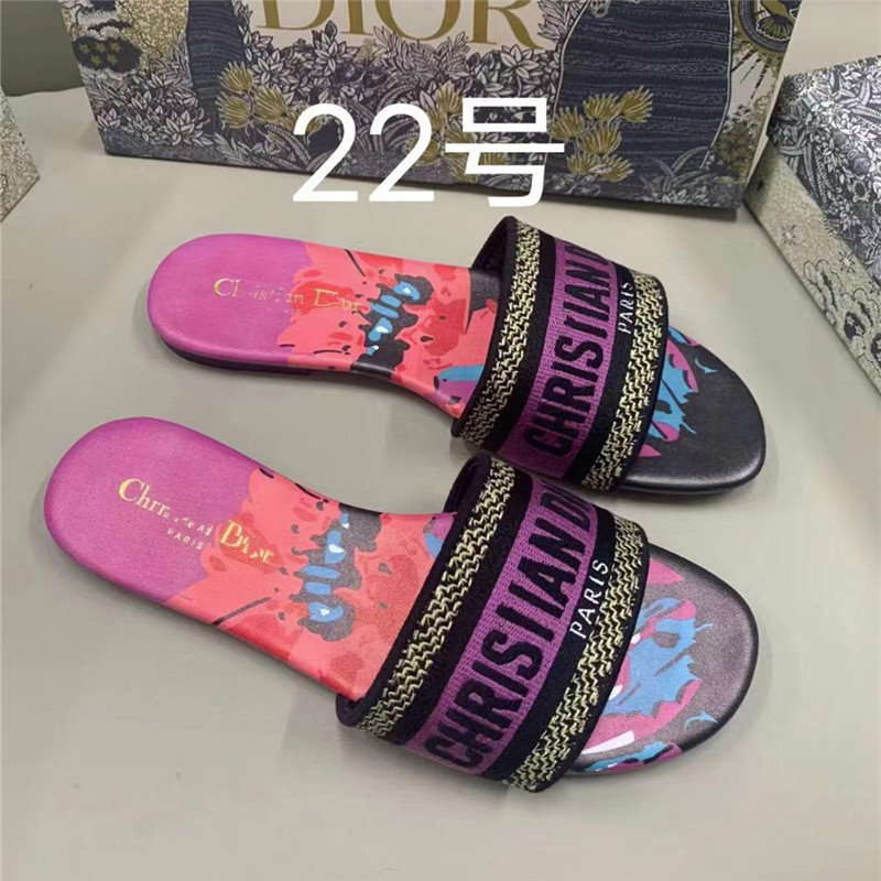 外贸D家拖鞋女经典款提花刺绣夏季沙滩外穿一字型女式拖鞋出货快|undefined