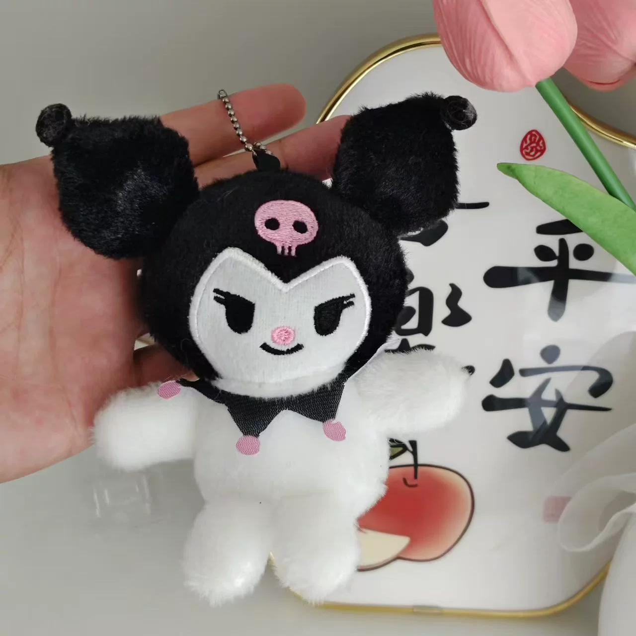 Симпатичный черный демон Куломи мультипликационная кукла подвеска плюшевая кукла сумка для ключей вешалка завод оптом