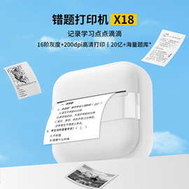 跨境迷你便携学生错题照片打印机无线可连手机app热敏标签不干胶