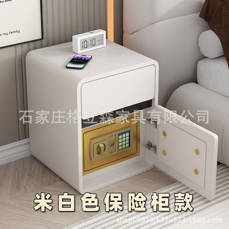 スマートなベッドの頭の箱の金庫は一体でシンプルです。|undefined