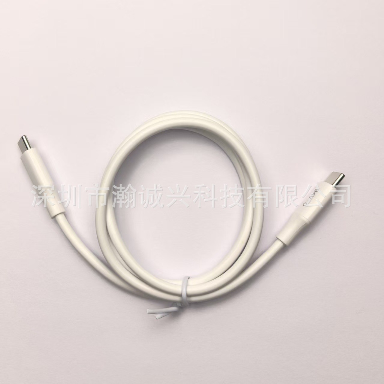 瀚诚兴smartconn CABLE/C/TO C快充数据线 5芯 PVC白色OD4.0