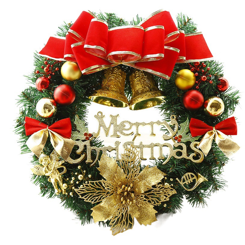 Navidad guirnalda 30cm puerta principal guirnalda puerta colgante decoraciones colgante PVC ratán Amazon transfronteriza Venta caliente