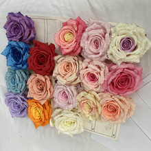 泰國皇后玫瑰花頭婚禮堂裝飾花拍攝道具磨毛布仿真綠植盆栽瓶花
