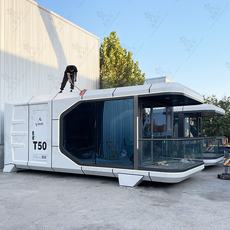 Camping aluminio integrado Casa integral espacio de elevación cápsula B & B Mobile Room habitación familiar para seis personas y ocho personas