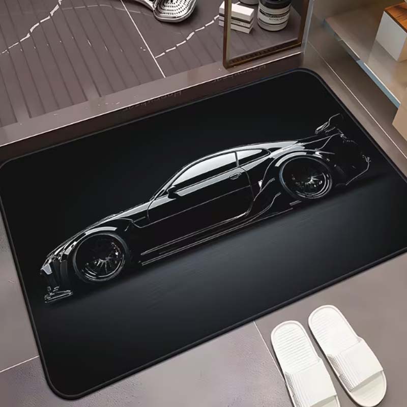 Cross-Border Amazon American-Style Cool Car Diatomaceous Earth Floor Mat Bathroom Water-Absorbent Quick-Dry Foot Mat Entryway Dirt-Resistant Door Mat