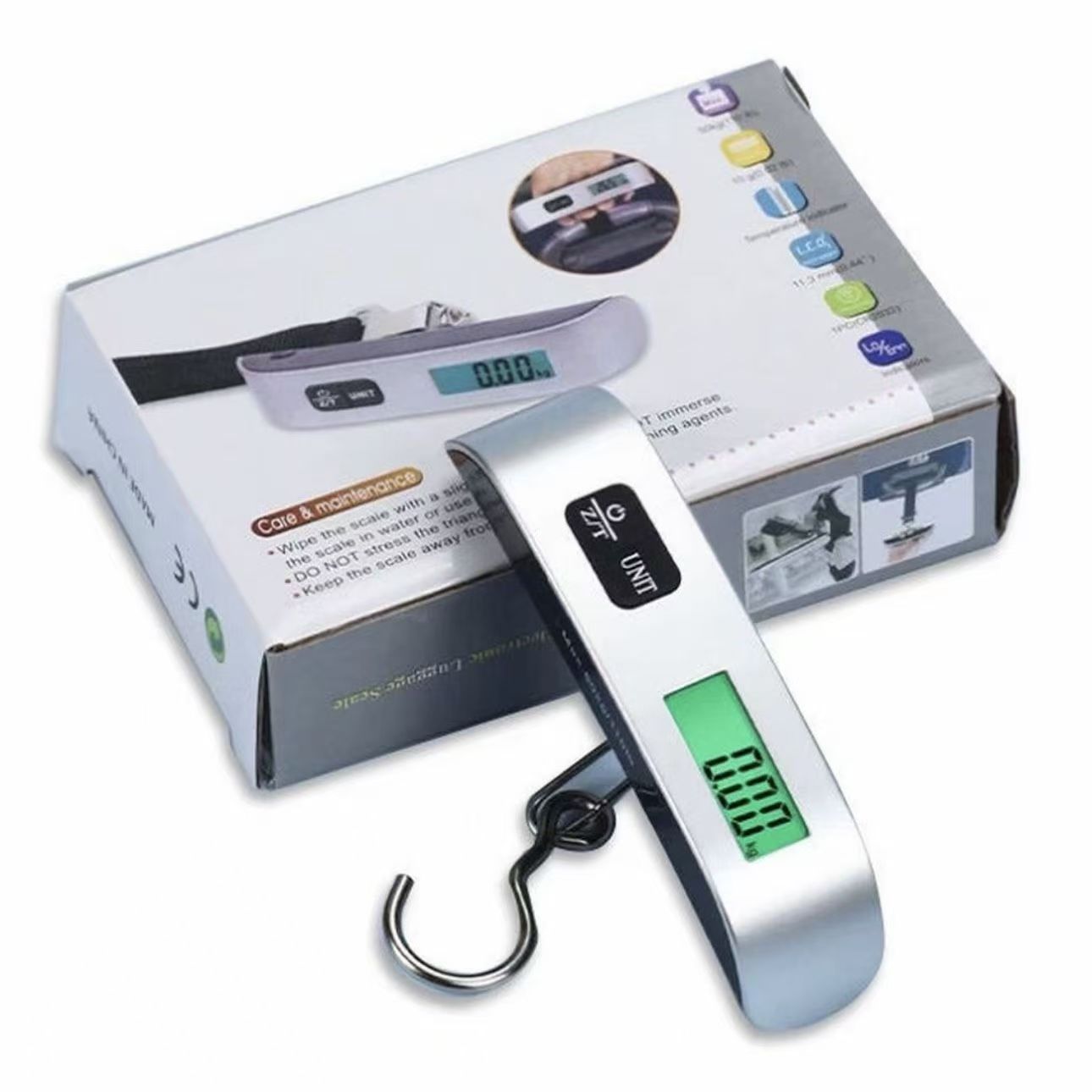 Tragbare elektronische Waage 50kg tragbare Reisegepäckwaage Marktwaage Mini tragbare Hängewaage Handwaage Versand-Hängewaage