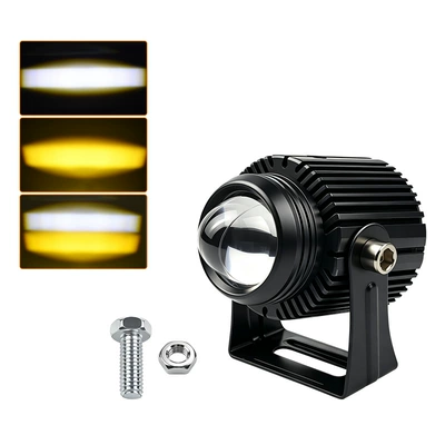 Motorcycle LED light modification headlight dual-color high and low beam external work light car motorcycle spotlight cross-border (Motorcycle headlights, headlights) - 3-light-lens-big-gun1-piece