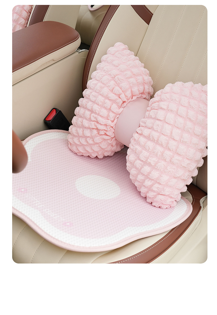 Puff grid car headrest comfortable fatigue relief car seat neck pillow back cushion four seasons universal car headrest