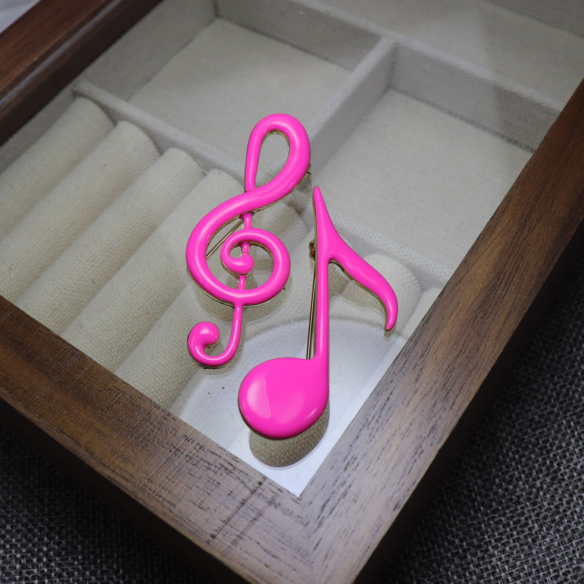 Original Academy Style Multicolor Handmade Enamel Notes Music Student Brooch Corsage Clothing Accessories