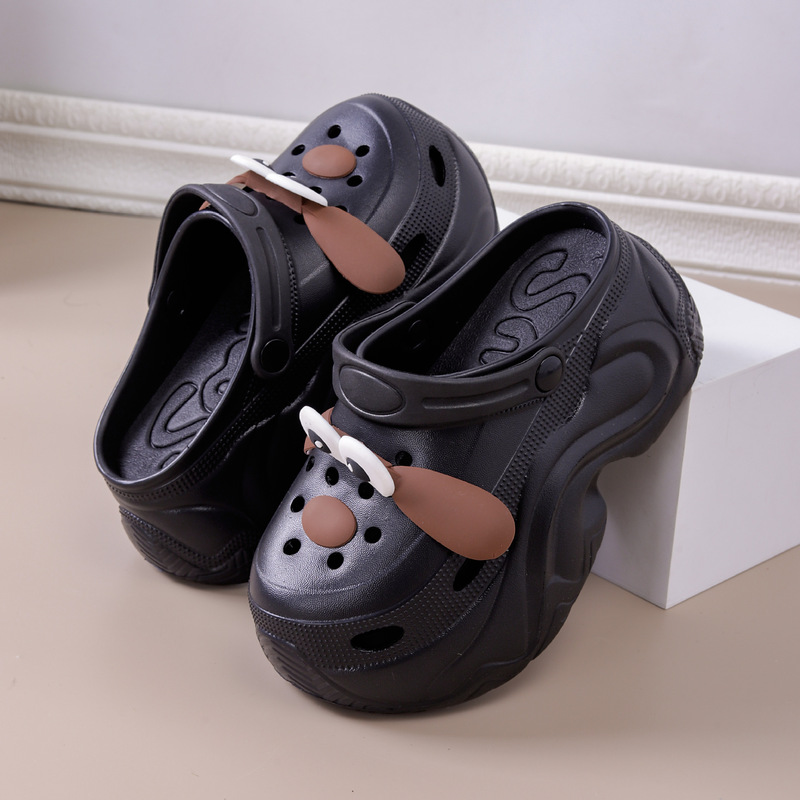 Fashionable High-Heeled Clogs for Petite Women, Thick-Soled Outdoor Eva Sandals with a Comfortable Feel, Wholesale Cross-Border