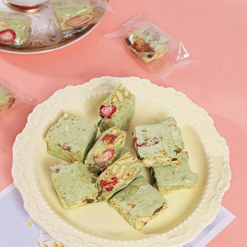 Matcha Strawberry Goat Milk Snowflake Crisp Student Snack Internet-Famous Leisure Snack 250G/Bag Matcha Goat Milk Snowflake