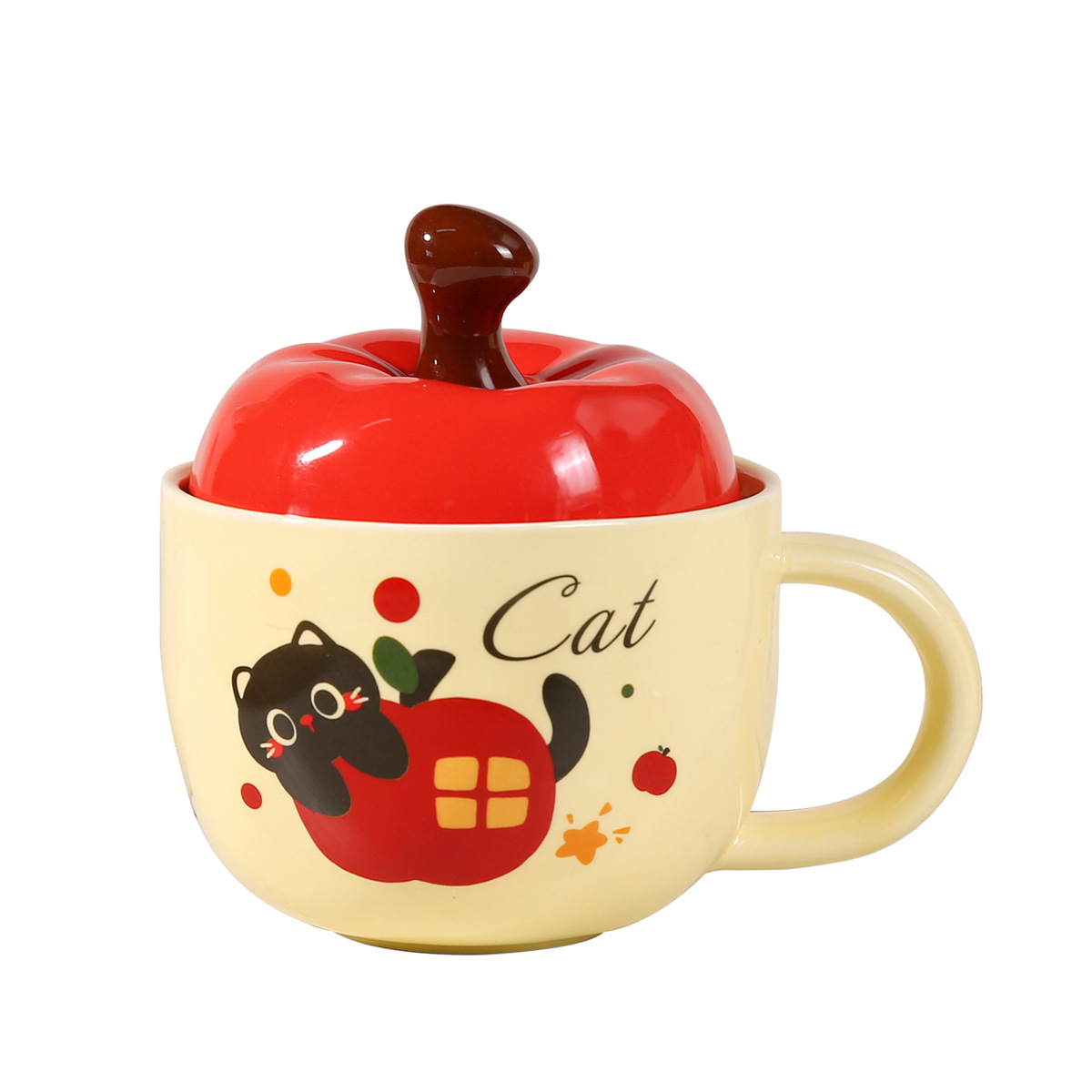 Taza de cerámica de Nochebuena creativa Taza de Navidad para ancianos Logo impreso Taza de pareja Regalo de mano Taza