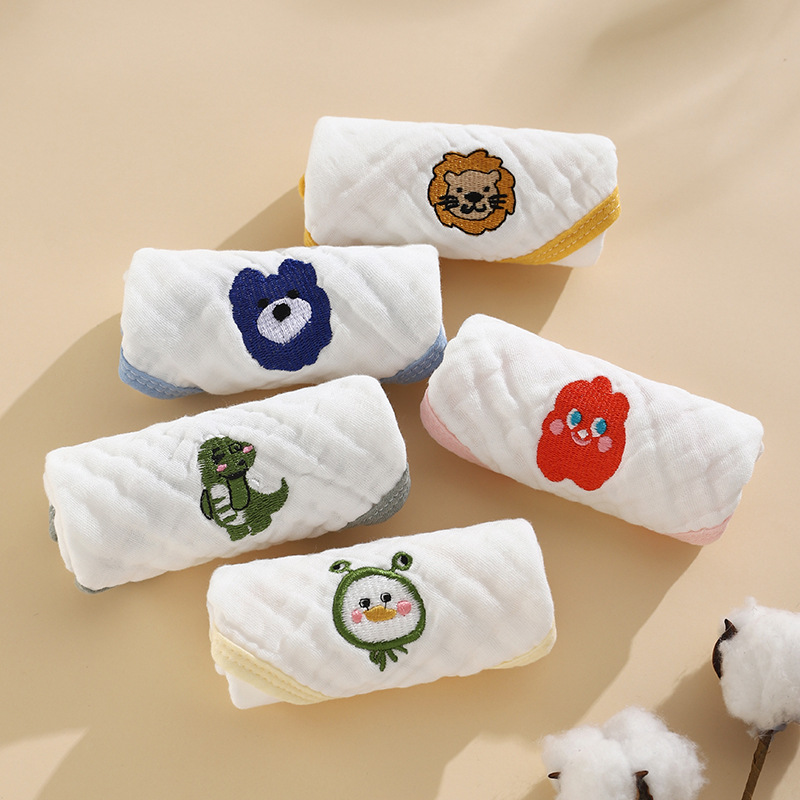Antibacterial children's gauze cotton scarf