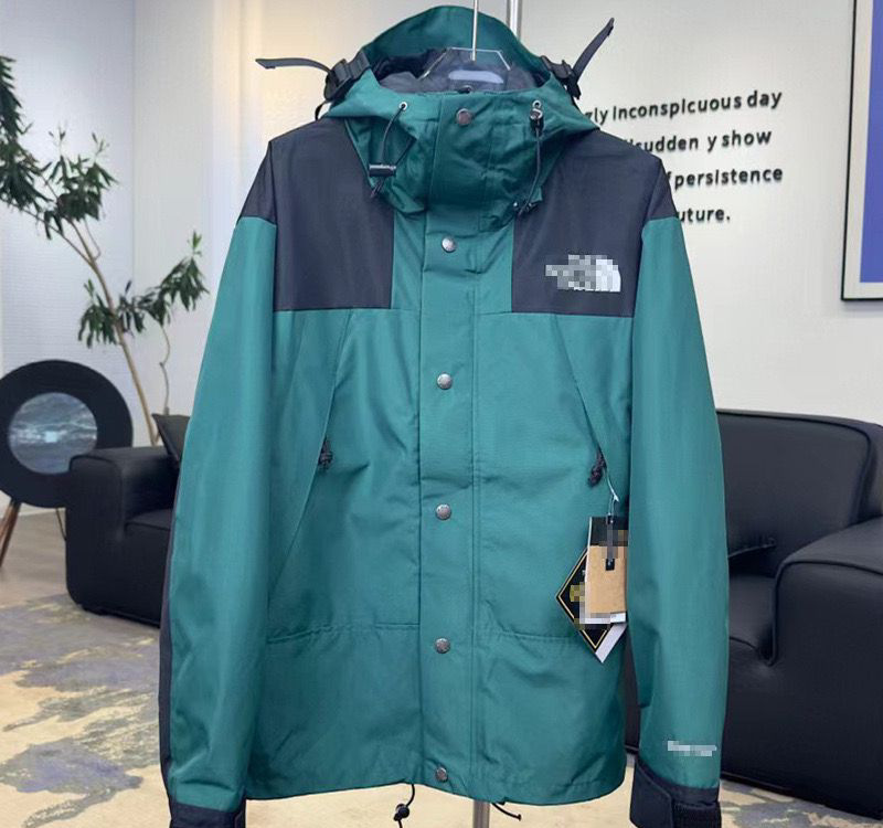外贸1990冲锋衣男女美版北家登山服三合一户外防风情侣外套连帽|undefined