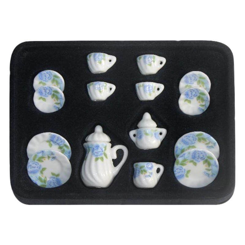 52Dollhouse miniatura comida y juego escena modelo Dollhouse accesorios mini juego de té cerámica taza té SC