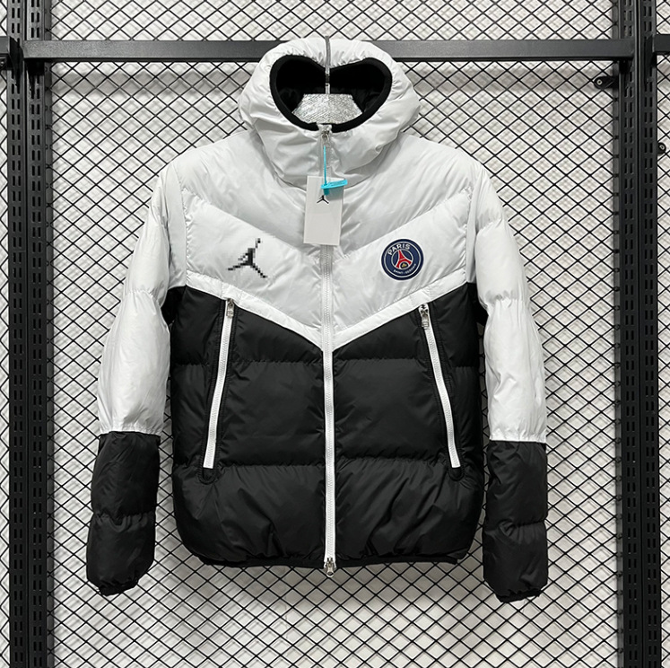 Invierno NK bordado chaqueta fluorescente de béisbol de algodón París grueso chaqueta de algodón con capuchón de fútbol abrigo cálido