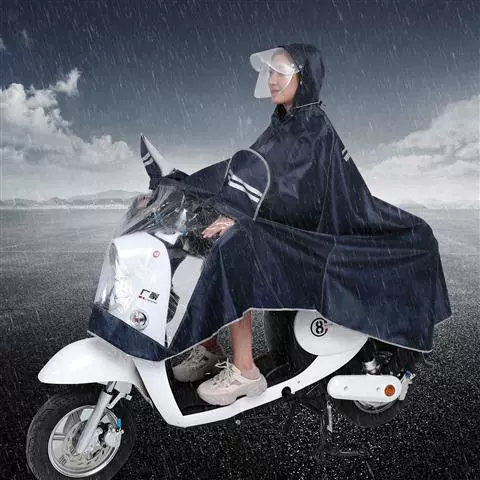 Маска с двумя полями, дождевик для электромобиля, утолщенный Аккумулятор для взрослых, мотоциклетное пончо, длинный плащ для всего тела с защитой от дождя