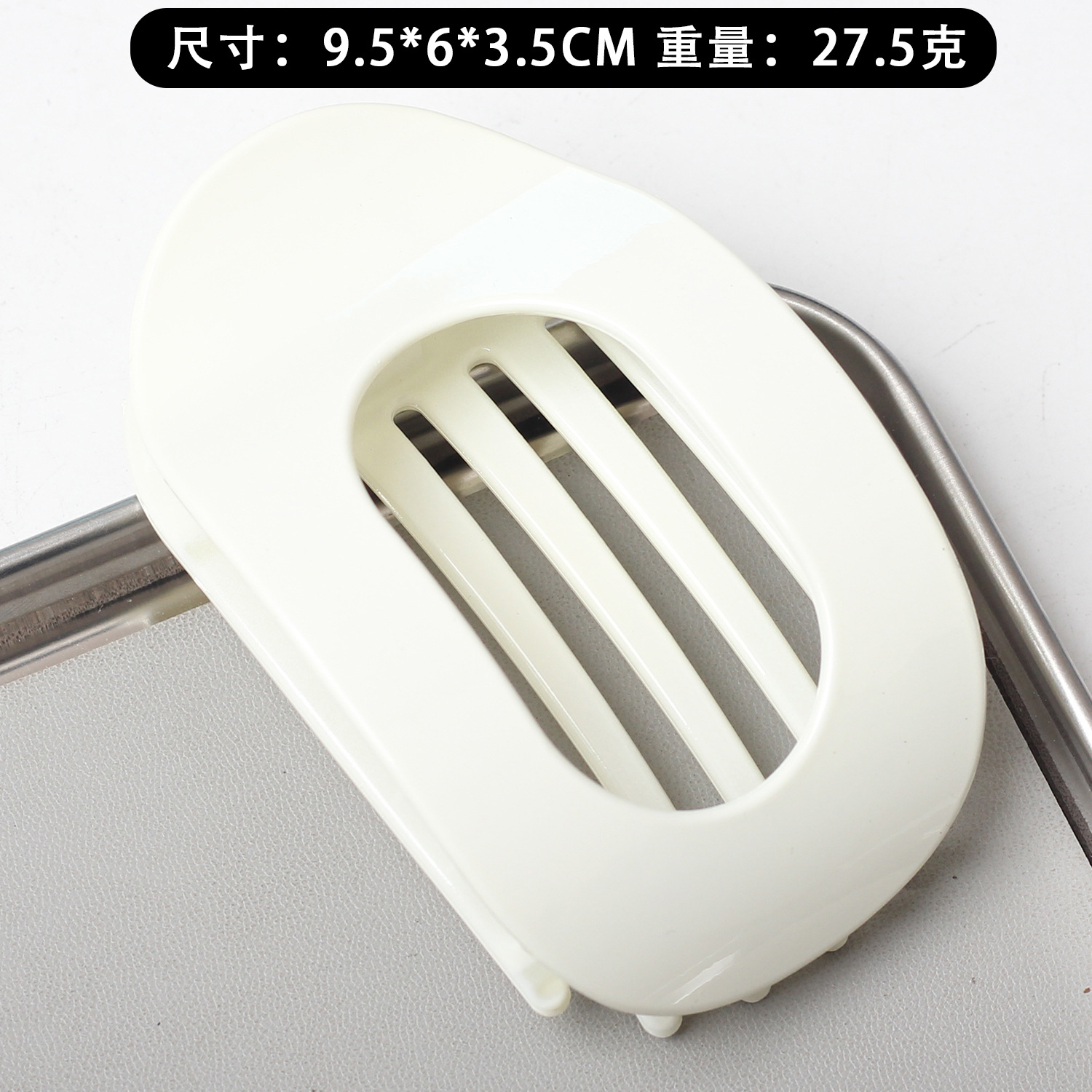 Nuevo material transfronterizo de PC plano elíptico clip de cabello de la cabeza trasera rascar el cabello de la cabeza curva temperamento arco clip de tiburón adornamiento para el cabello image 12