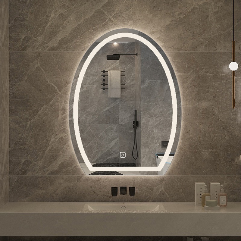 Comercio exterior transfronterizo baño inteligente espejo de baño hotel ingeniería de pared espejo de arte táctil espejo de maquillaje LED