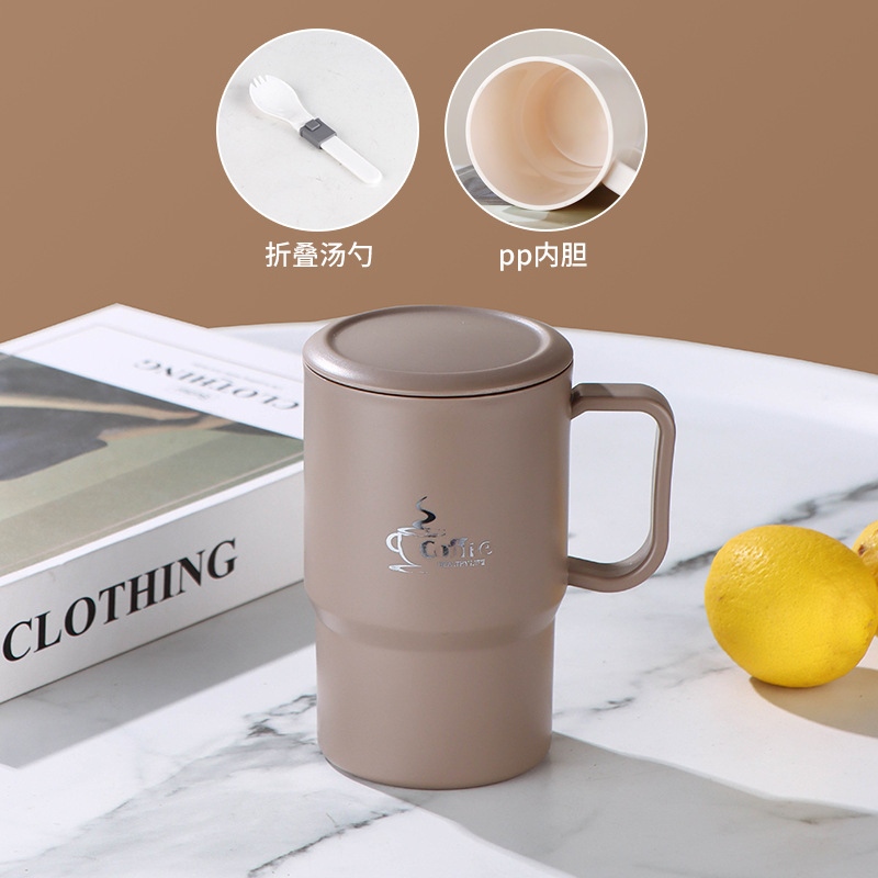 304 acero inoxidable simple taza de automóvil taza de café de gran capacidad taza de separación de té portátil taza de oficina