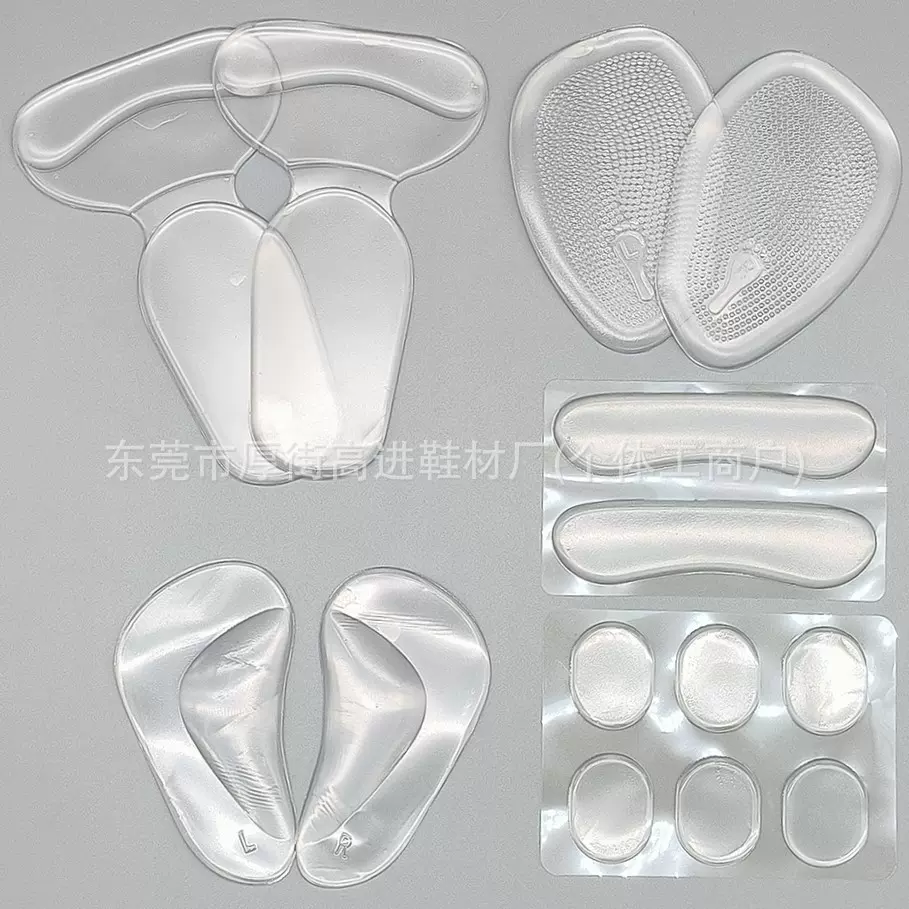 跨境硅胶半码垫 透明隐形防滑前掌垫防痛足弓垫防掉跟防磨后跟贴