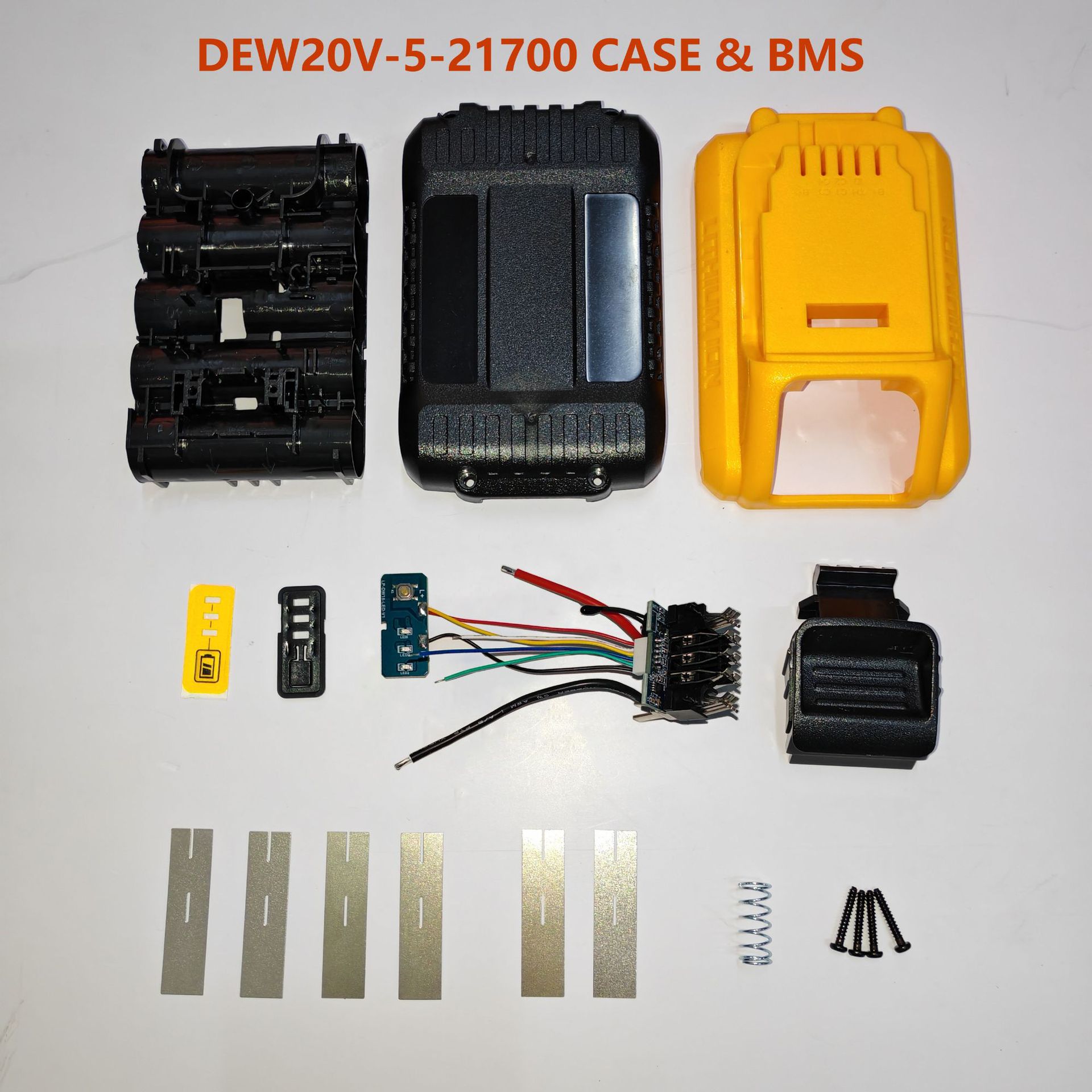 Dew Dewei 20V 도구 배터리 중첩 5 코어 DCB203 21700 교체
