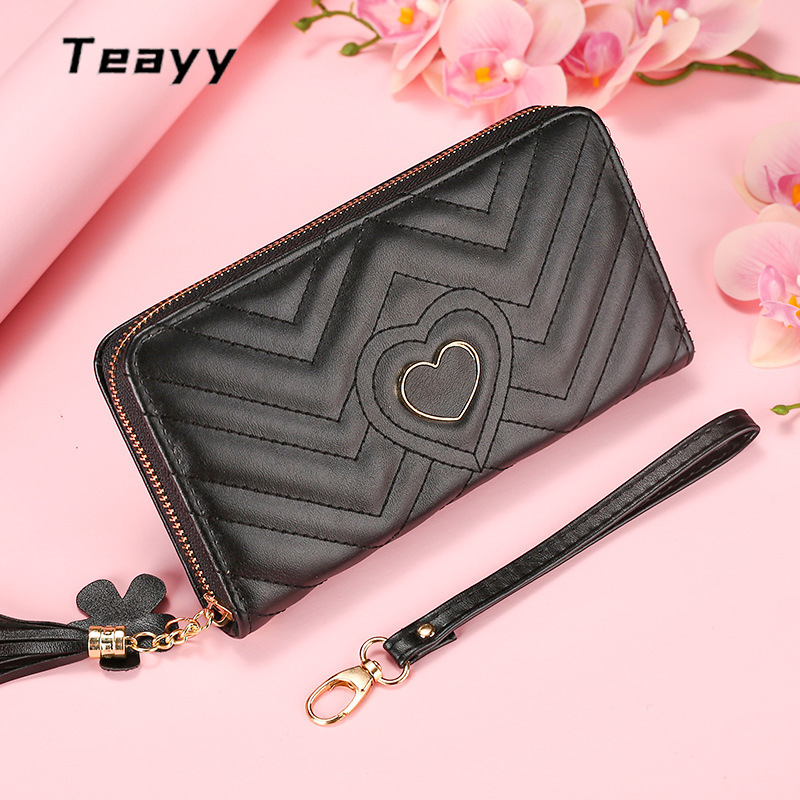 wallet Long Women's Zipper Large Capacity wallet Clutch Bag Love Women's wallet Cross-border Quilted wallet