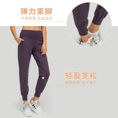 Ebay Autumn/Winter New Arrival Loose Ankle Pocket Yoga Pants Sports Fitness Long Running Exercise Leisure Pants for Women
