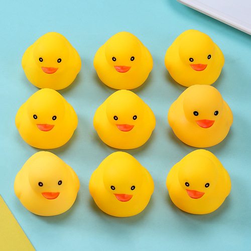Wholesale milk tea shop rubber duck bath toy children's water play squishy squeaky cute gift duck